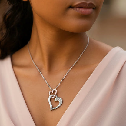 Dual Heart Diamond Necklace